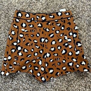 Zara High Waist Brown and Black Shorts